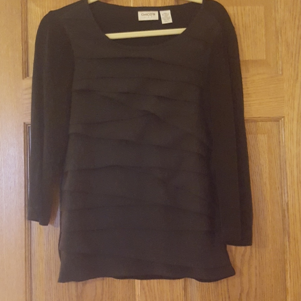 3/4 Sleeve Black Chico's top